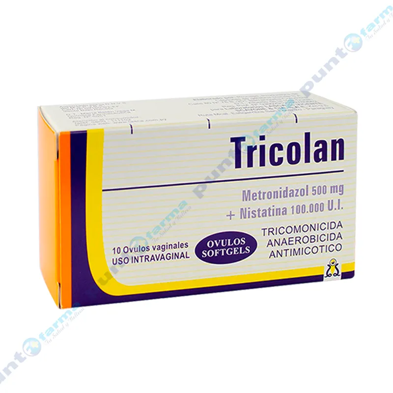 Tricolan Metronidazol 500 mg - Caja de 10 ovulos vaginales