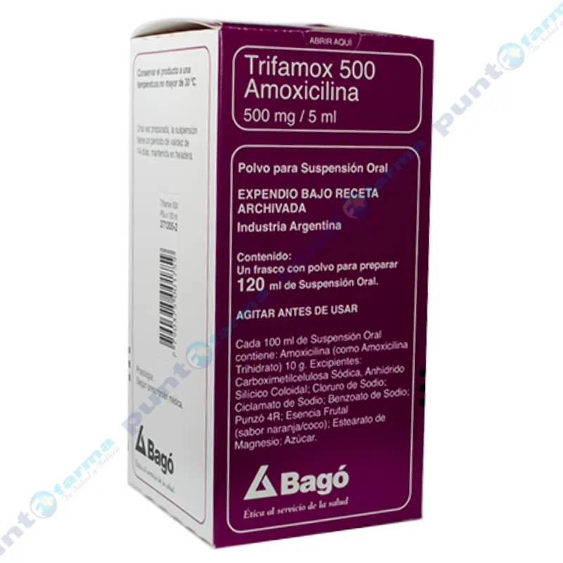 Trifamox 500 - Polvo suspensión oral 120mL