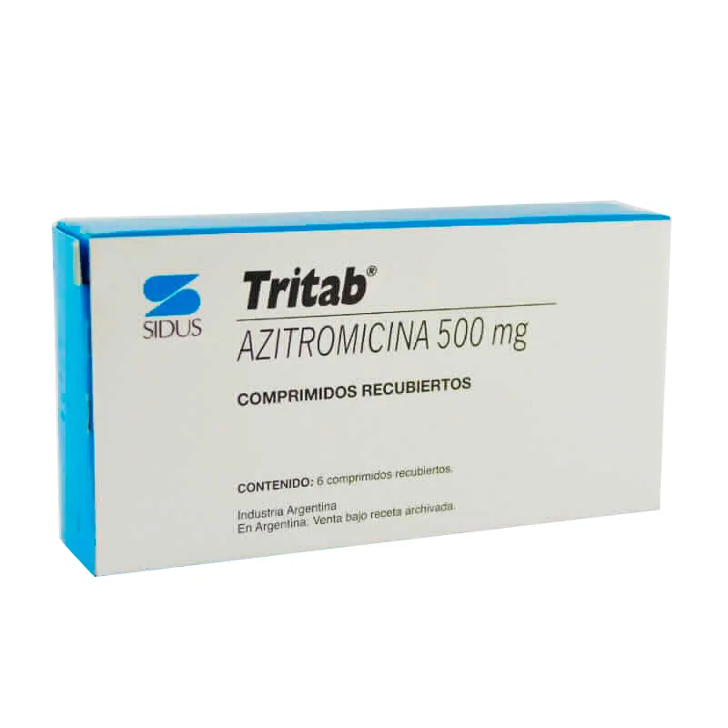 Tritab Azitromicina 500 mg - Caja de 6 comprimidos recubiertos