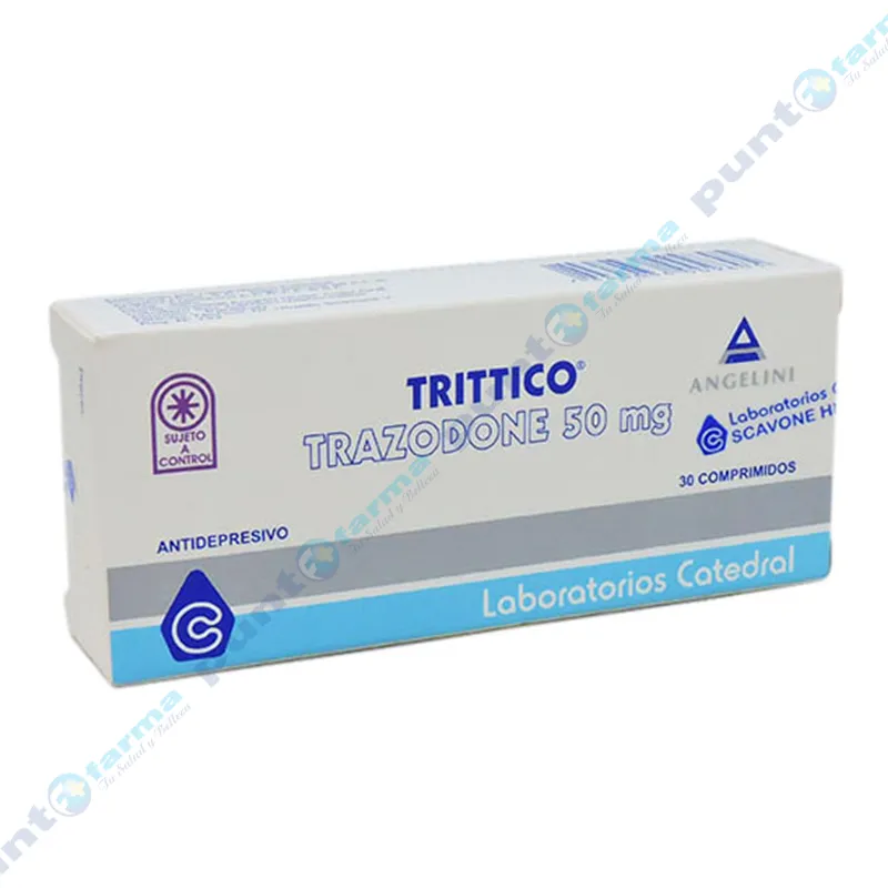Trittico Trazodone Clorhidrato 50 mg - Caja de 30 comprimidos