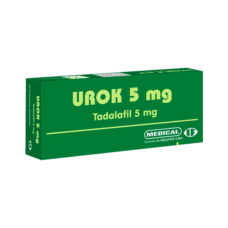 Urok 5 mg Tadalafil 5 mg - Cont. 30 comprimidos recubiertos