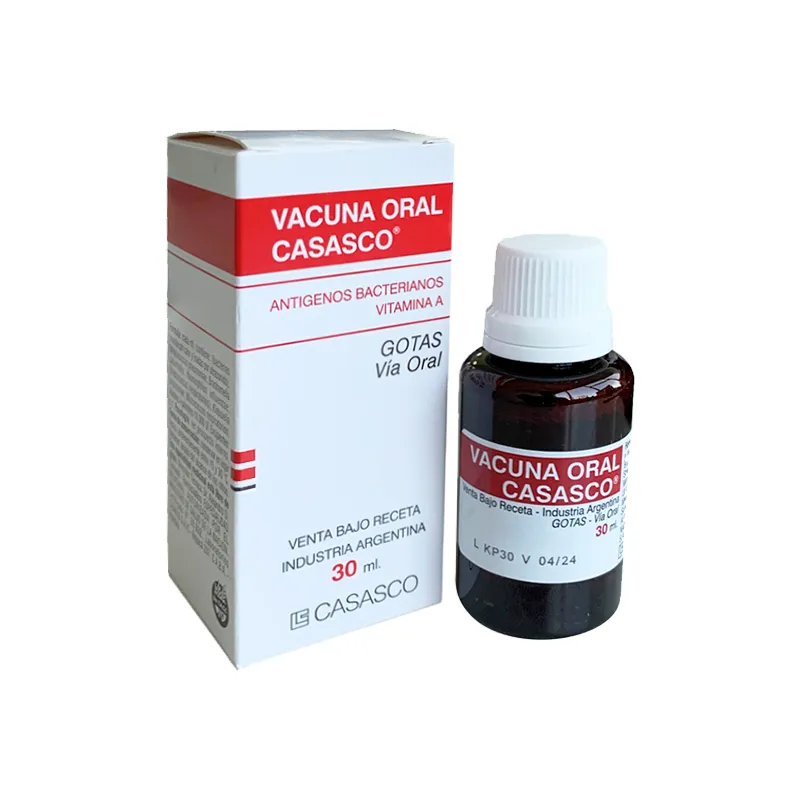Vacuna Oral Casasco - Contiene un frasco de 30 mL