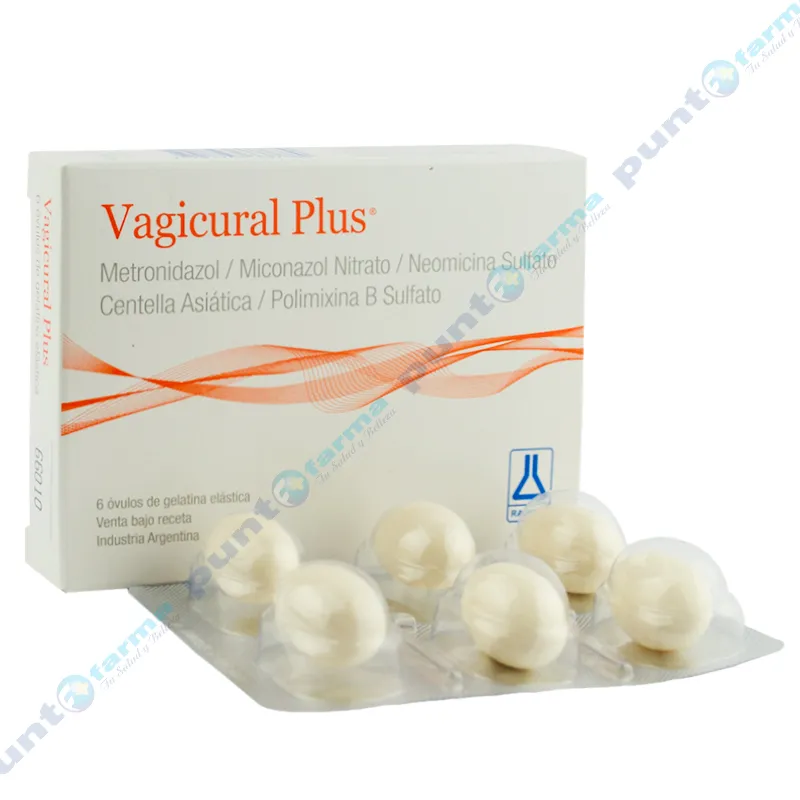 Vagicural Plus Metronidazol - Cont. 6 óvulos de gelatina elástica