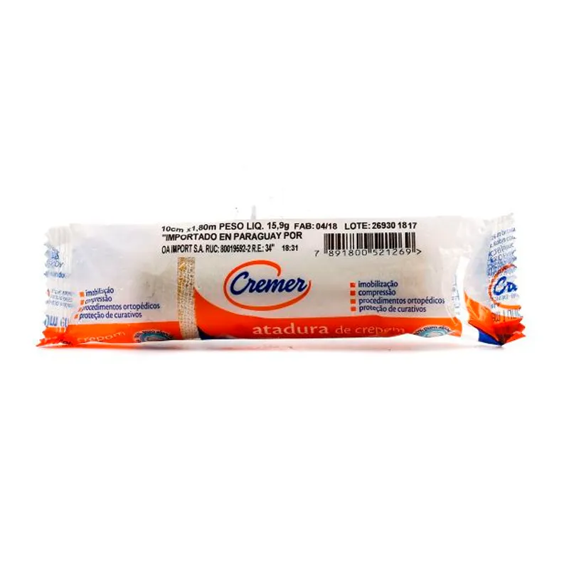 VENDA DE YESO CREMER 10CM - Protemed - Sumamos vida en cada producto