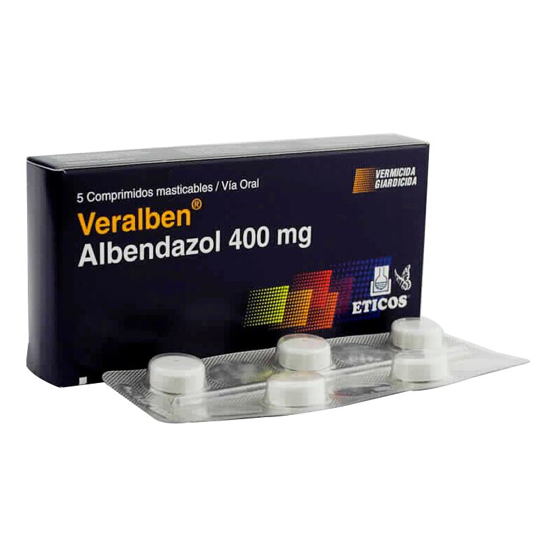 Veralben Albendazol 400 mg - Caja de 5 Comprimidos Masticables. | Punto  Farma