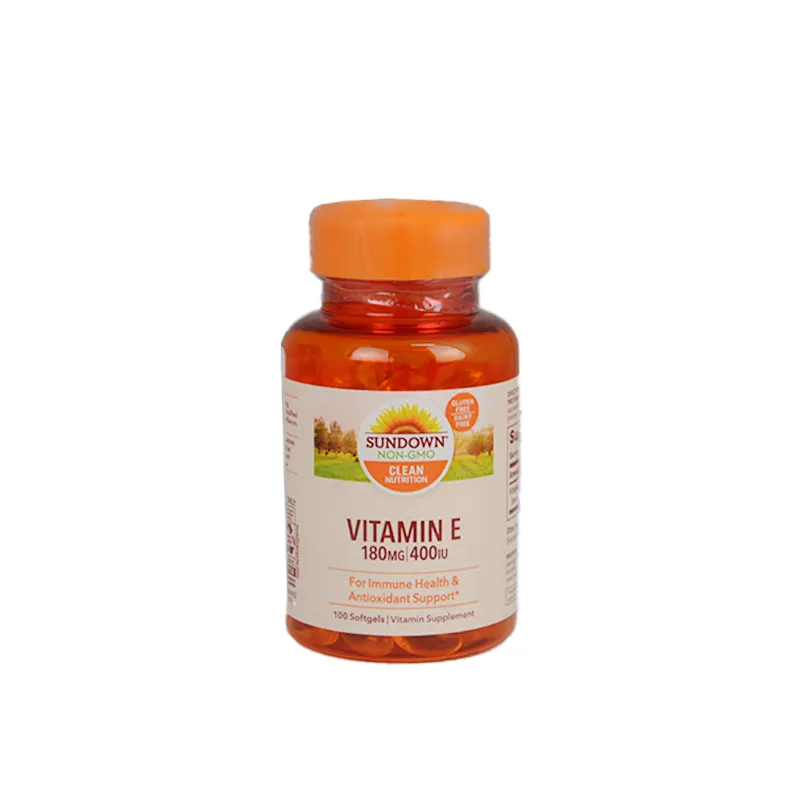 Vitamina E 180mg 400IU Sundown Naturals - Frasco 100 cápsulas blandas