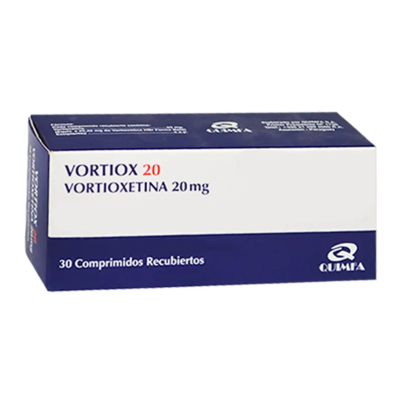 Vortiox Vortioxetina 20 mg - Caja con 30 comprimidos recubiertos