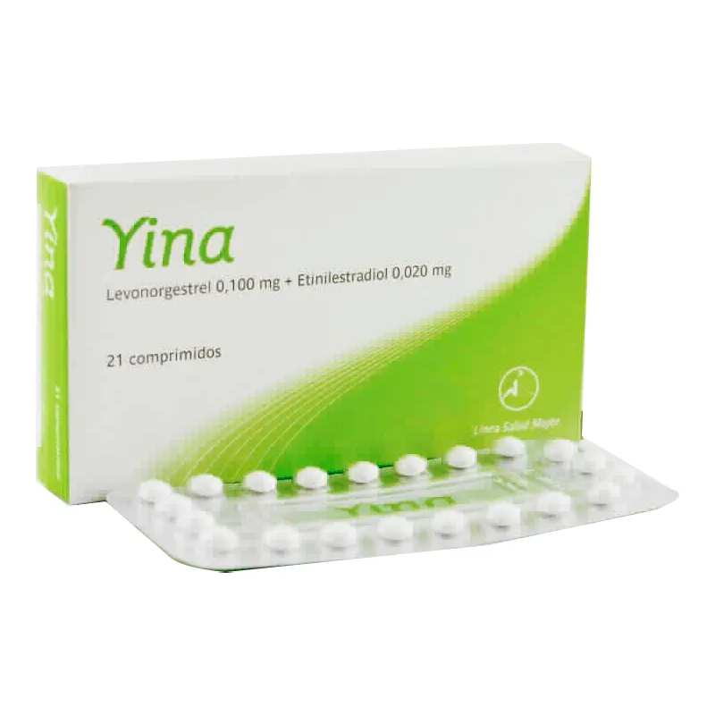 Yina Levonorgestrel 0,100mg más Etinilestradiol 0,020mg - Cont. 21 comprimidos