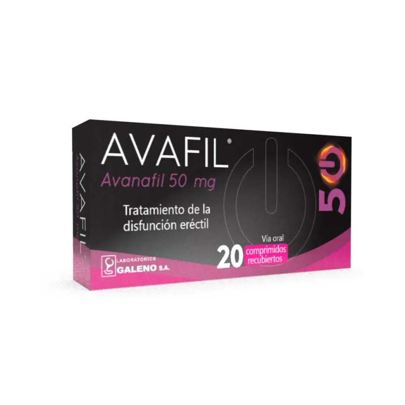 Avafil Avanafil 50 mg - Cont. 20 Comprimidos Recubiertos