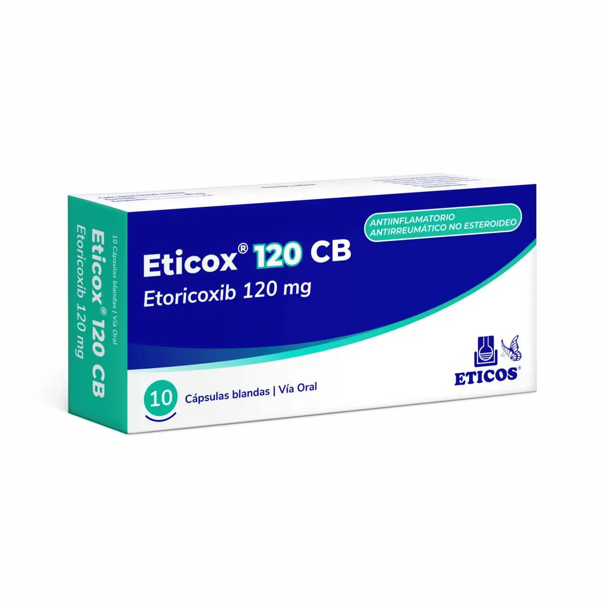 Eticox 120 CB Etoricoxib 120 mg - Cont. 10 Capsulas Blandas