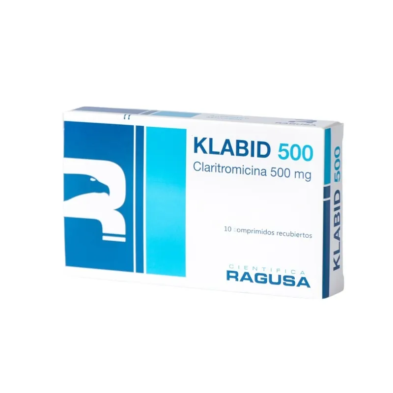 Klabid Claritromicina 500 mg - Cont. 10 Comprimidos Recubiertos