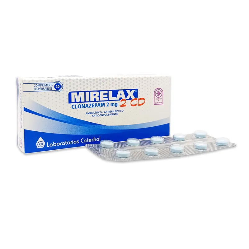 Mirelax Clonazepam 2 mg CD - Cont. 30 Comprimidos Dispersables