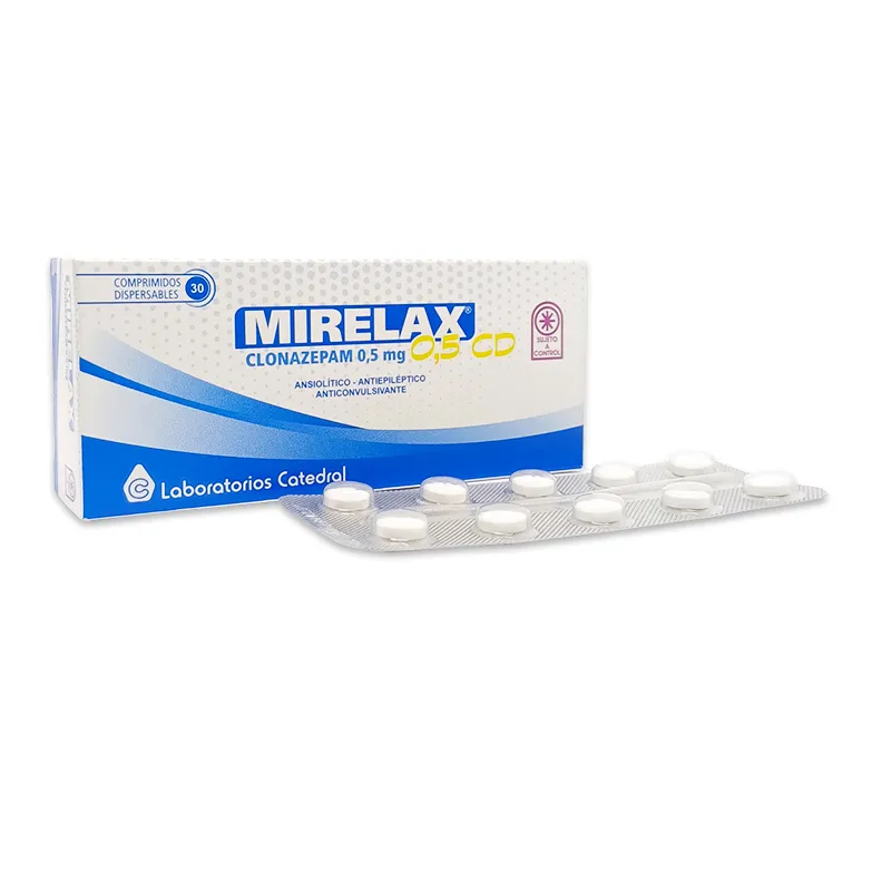 Mirelax Clonazepam 0,5 mg CD - Cont. 30 Comprimidos Dispersables
