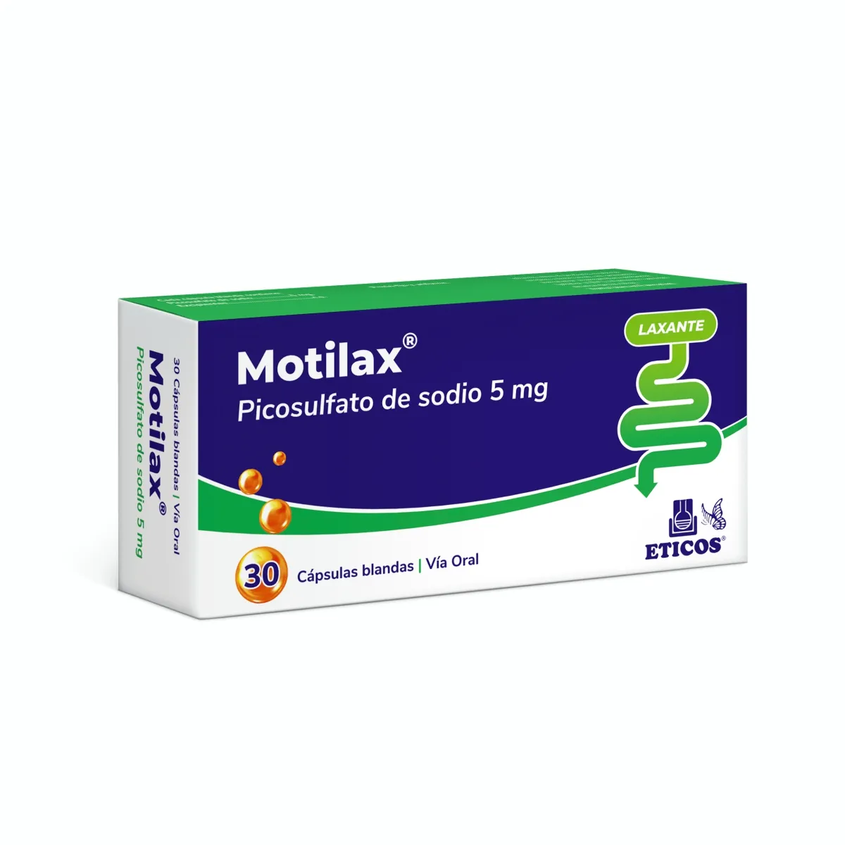 Motilax Picosulfato de Sodio 5 mg - Cont. 30 Capsulas Blandas